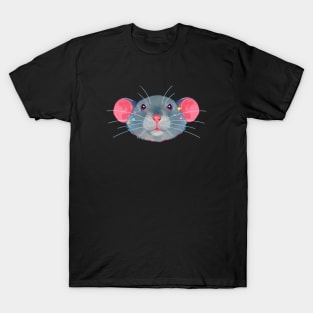 Starry Grey Rat head T-Shirt